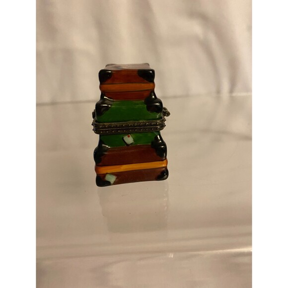 Stack of luggage Trinket/Pill Box - Picture 6 of 8